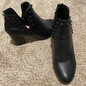 Studded Black Booties